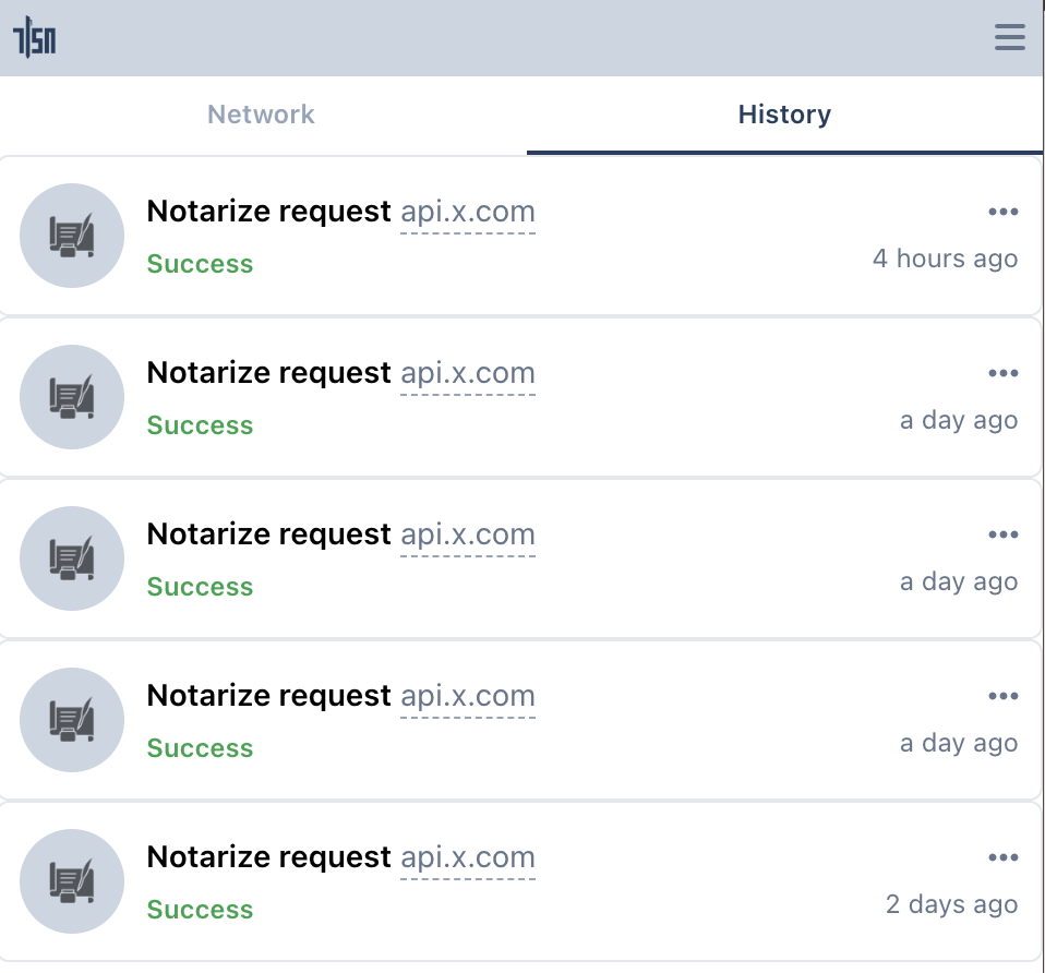 Extension History